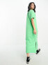Фото #2 товара Only oversized maxi t-shirt dress in bright green