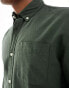 Jack & Jones oversized oxford shirt in khaki Staubolivgrün, M - Chest 100cm - фото #4