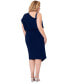 Фото #5 товара Plus Size High-Low Off-The-Shoulder Midi Dress