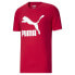 Фото #1 товара Puma Classics Logo Crew Neck Short Sleeve T-Shirt Mens Red Athletic Casual 53325