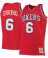 Фото #2 товара Men's Julius Erving Red Philadelphia 76Ers 1982-83 Hardwood Classics Swingman Jersey