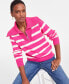 ფოტო #1 პროდუქტის Women's Striped Half-Zip Sweater, Created for Macy's