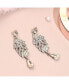 Women's Silver Embellished Drop Earrings