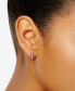 ფოტო #4 პროდუქტის Cubic Zirconia & Enamel Hoop Earrings, Created for Macy's