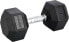 Фото #1 товара HMS Hantla do ćwiczeń fitness gumowana HEX PRO HMS czarna 18 KG