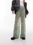 Фото #1 товара Topshop ditsy floral crinkle trouser in green