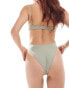 Weekday Shore shiny bikini bottom in light green