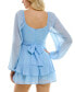 Фото #2 товара Juniors' Tie-Back Tiered Fit & Flare Dress