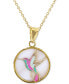 Фото #1 товара Macy's enamel Hummingbird 18" Pendant Necklace in 14k Gold