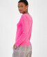 Women's Long-Sleeve Boatneck Ribbed Top, Created for Macy's