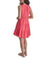 ფოტო #2 პროდუქტის Women's Cotton Poplin Sleeveless Tiered Dress