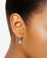 ფოტო #2 პროდუქტის Diamond Halo Cluster Oval Drop Earrings (1 ct. t.w.) in 14k White Gold