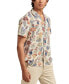 ფოტო #2 პროდუქტის Floral Print Short Sleeve Camp Collar