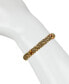 ფოტო #2 პროდუქტის Gold-Tone Ornate Carved Stretch Bracelet