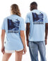 Фото #1 товара Napapijri Pali landscape backprint t-shirt in light blue