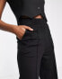 Object wide leg jersey trousers in black