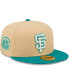 Фото #2 товара Men's Natural, Teal San Francisco Giants Mango Forest 59FIFTY fitted hat