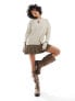 Фото #7 товара Noisy May textured stripe jumper in oatmeal