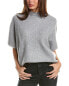 Forte Cashmere Textured Funnel Cashmere Popover Women's Grey Xs