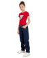 ფოტო #6 პროდუქტის Big Girls Denim 5 Pocket Straight Jeans