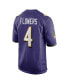 Men's Zay Flowers Purple Baltimore Ravens 2023 NFL Draft First Round Pick Game Jersey