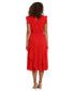 Фото #2 товара Women's Smocked-Waist Ruffle Midi Dress