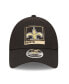 Фото #3 товара Men's Black New Orleans Saints Framed AF 9FORTY Snapback Hat