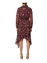 Фото #2 товара Платье Laundry By Shelli Segal 295536 с длинным рукавом и высоко-низким подолом, цветочный узор 14