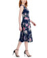 Petite Floral-Print A-Line Midi Dress