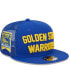 Фото #1 товара Men's Royal Golden State Warriors Stacked Script 9FIFTY Trucker Snapback Hat