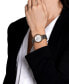 Unisex Swiss Automatic Centrix Diamond (1/20 ct. t.w.) Gray High-Tech Ceramic & Rose Gold PVD Stainless Steel Bracelet Watch 31mm