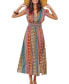 Фото #1 товара Women's Boho V-Neck Flutter Sleeve Maxi Beach Dress