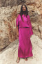 Фото #1 товара Атласное платье с вырезом сзади ZARA