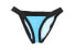 Фото #1 товара Sole East 267581 Women's Black/Turquoise Bikini Bottom Swimwear Size XS