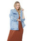 ფოტო #1 პროდუქტის Women's Maternity Mama Denim Jacket