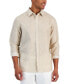 Фото #1 товара Men's Classic-Fit Leaf Print Long Sleeve Button-Front Shirt