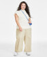 Plus Size Flutter-Sleeve Cable-Knit Sweater, Created for Macy's