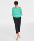 Women's Heavyweight Cotton Striped Boat-Neck Top, Created for Macy's