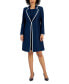 Jacquard Framed Sheath Dress Suit, Available Regular and Petite Sizes