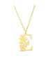 Фото #2 товара kensie floral Cut Out Initial Letter Pendant Necklace
