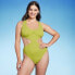 Фото #1 товара Women's Braided Strap Detail Monokini One Piece Swimsuit - Shade & Shore Olive
