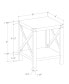 Farmhouse 2-Piece Metal-X Side Tables with Lower Shelf Set