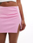 Фото #5 товара Bershka ruched side mini skort in baby pink