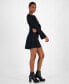 Фото #2 товара Women's Ennis Satin Long Sleeve Mini Dress