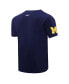 Men's Navy Michigan Wolverines Script Tail T-shirt