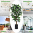 Фото #8 товара Искусственный цветок costway Кустарник Ficus 180 см