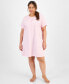 ფოტო #4 პროდუქტის Plus Size Cotton Ditsy Floral Henley Sleepshirt, Created for Macy's