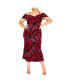 ფოტო #1 პროდუქტის Plus Size Mariah Print Dress