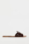 Фото #10 товара Сандалии кожаные со скрещенными деталями на плоской подошве ZARA