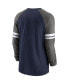 Фото #4 товара Men's College Navy, Charcoal Seattle Seahawks Performance Raglan Long Sleeve T-shirt